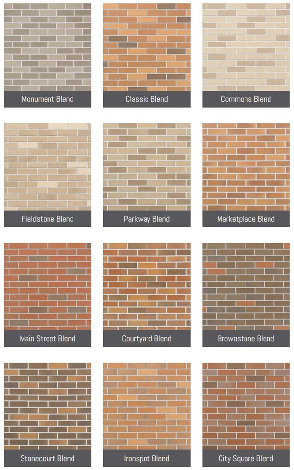Blended Brick Wall Samples for Exterior and Interior Design